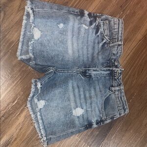 Tractr Blue Distressed Jean Shorts